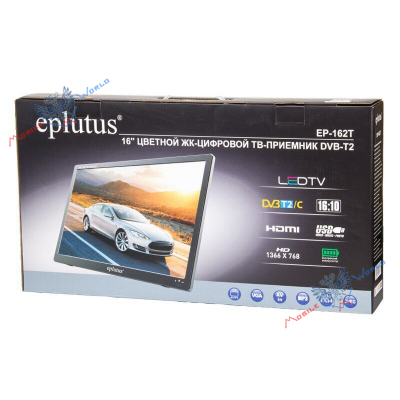 Телевизор с цифровым тюнером DVB-T2 16“ Eplutus EP-162Т
