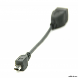 Кабель OTG micro USB - USB черный (10 см)